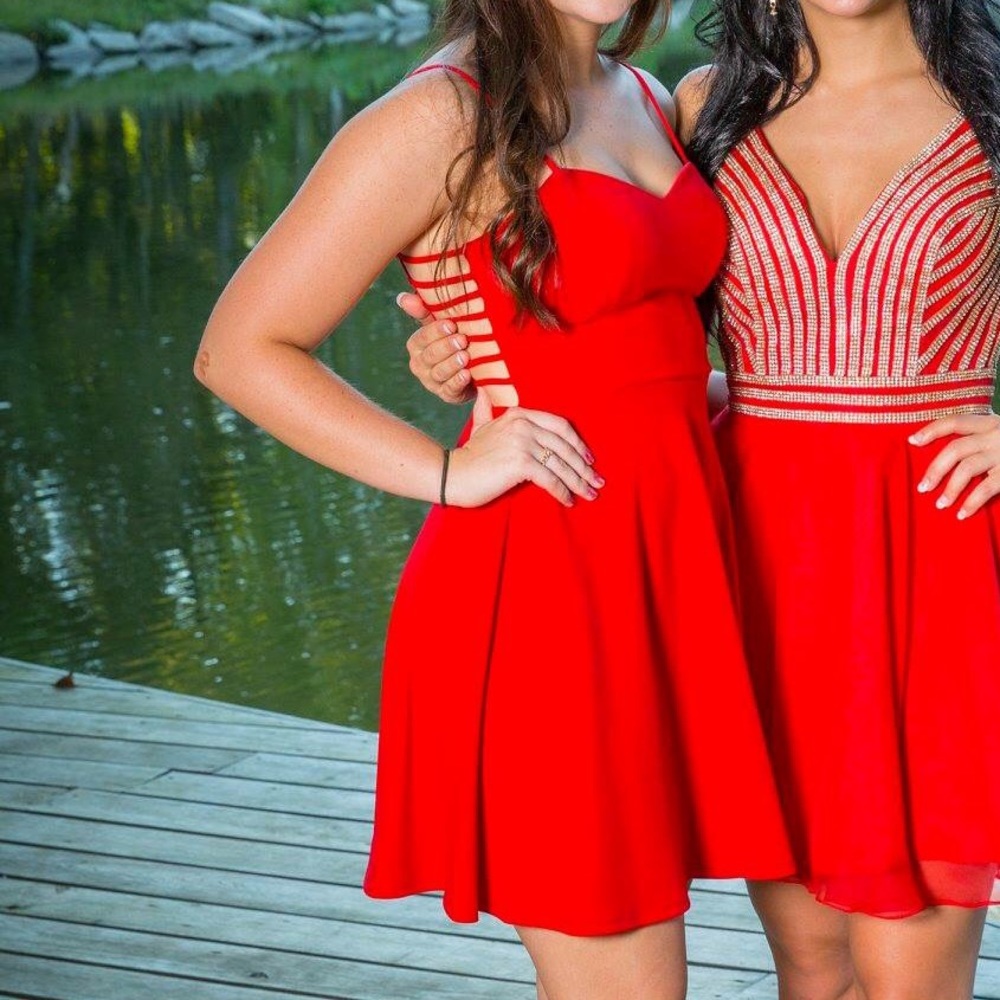 red homecoming dress